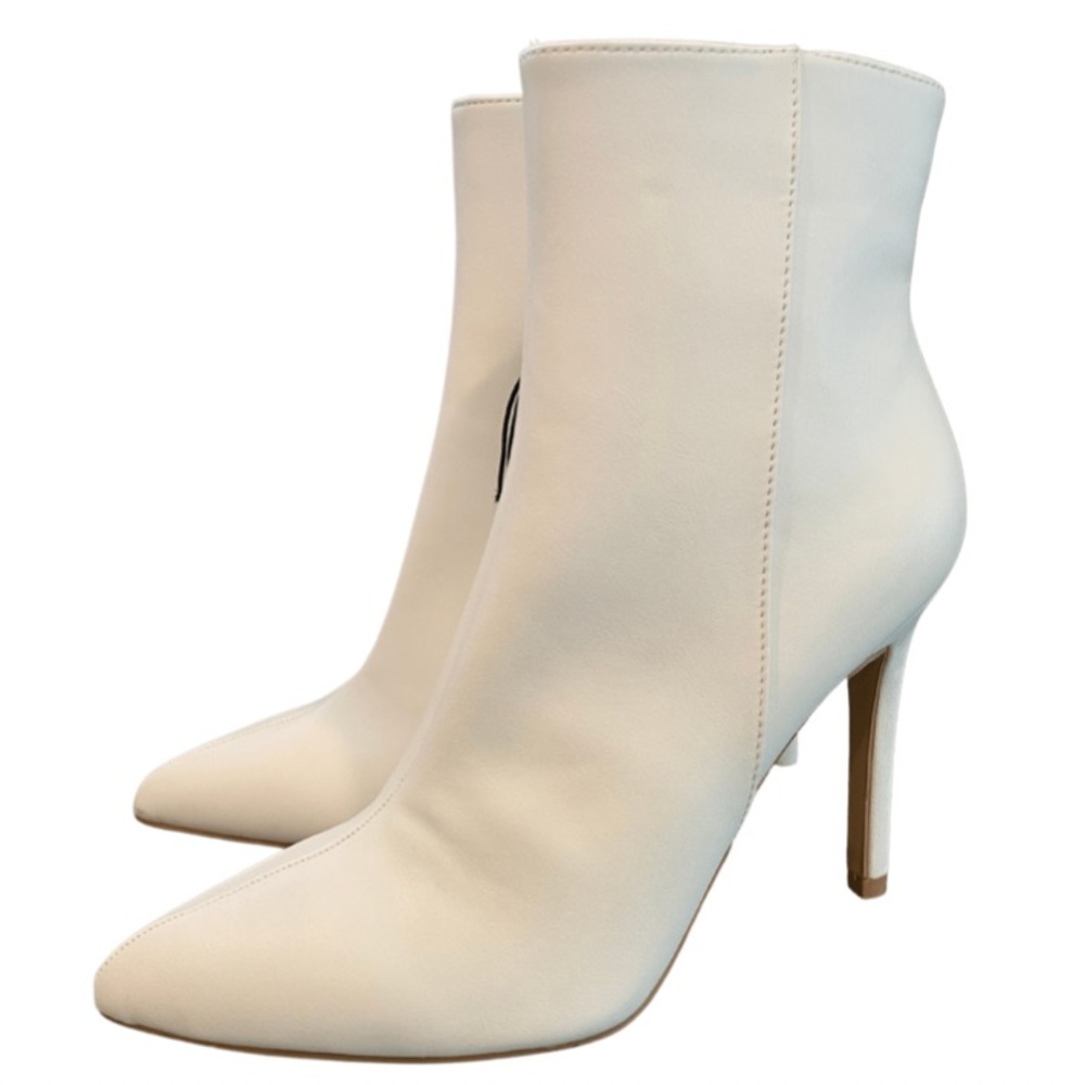 White Stiletto Booties